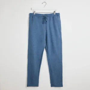 Men's Blue Straight Leg Jogging Bottoms