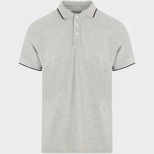 Men's Tipped Collar Polo Grey